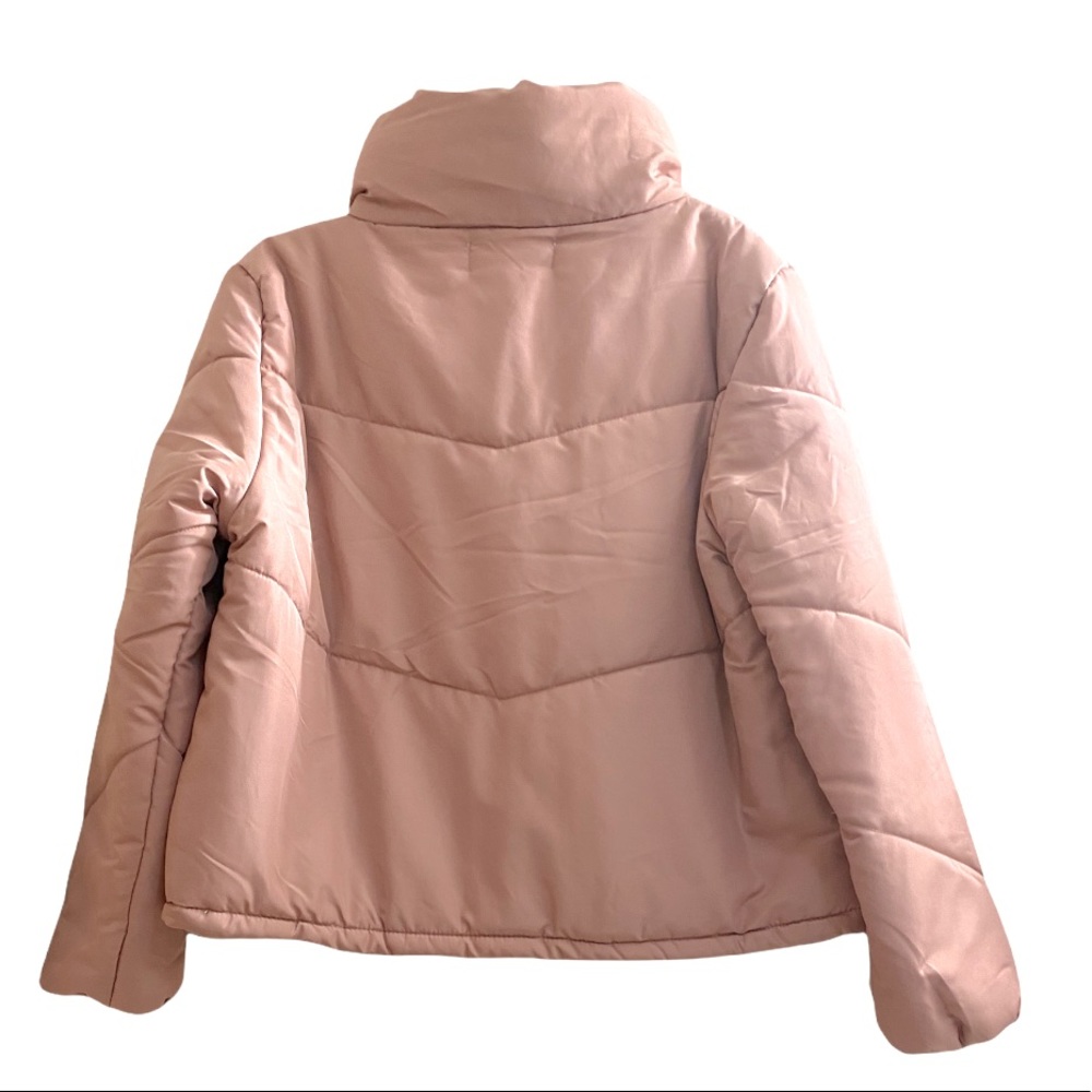 Pink puffer winter coat jacket size large - Picture 4 of 4